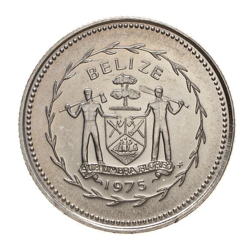 Coin - 10 Cents, Belize (British Honduras), 1975
