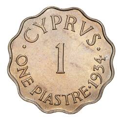 Proof Coin - 1 Piastre, Cyprus, 1934