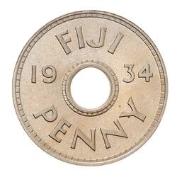 Proof Coin - 1 Penny, Fiji, 1934