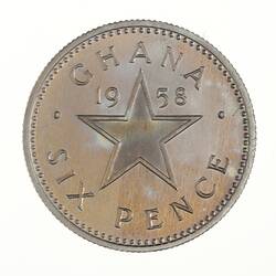 Proof Coin - 6 Pence, Ghana, 1958