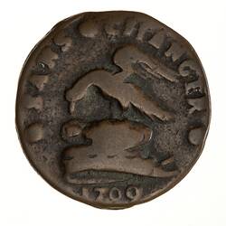 Coin - 1 Penny, Isle of Man, 1709