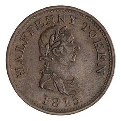 Token - 1/2 Penny, Hosterman & Etter, Halifax, Nova Scotia, Canada, 1815