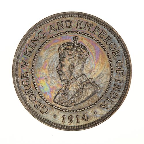 Coin - 1/2 Penny, Jamaica, 1914