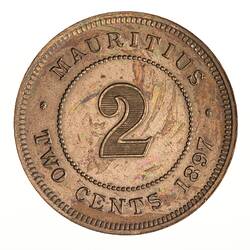 Coin - 2 Cents, Mauritius, 1897