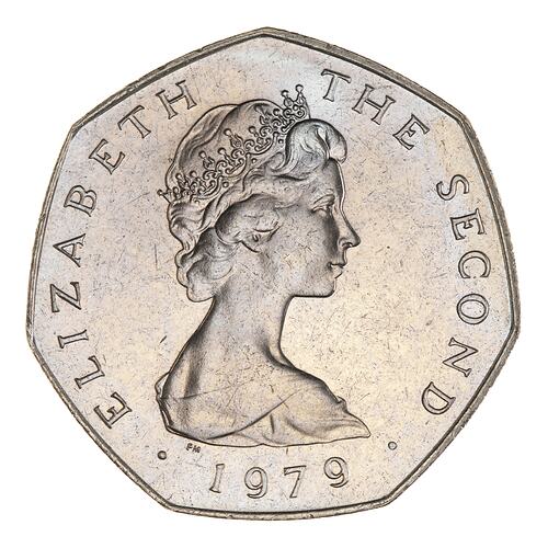 Coin - 50 Pence, Isle of Man, 1979