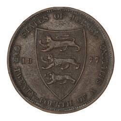 Coin - 1/24 Shilling, Jersey, Channel Islands, 1877