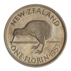 Proof Coin - Florin (2 Shillings), New Zealand, 1953