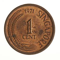 Coin - 1 Cent, Singapore, 1971