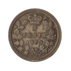 Coin - 5 Cents, Canada, 1870