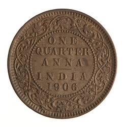 Coin - 1/4 Anna, India, 1906