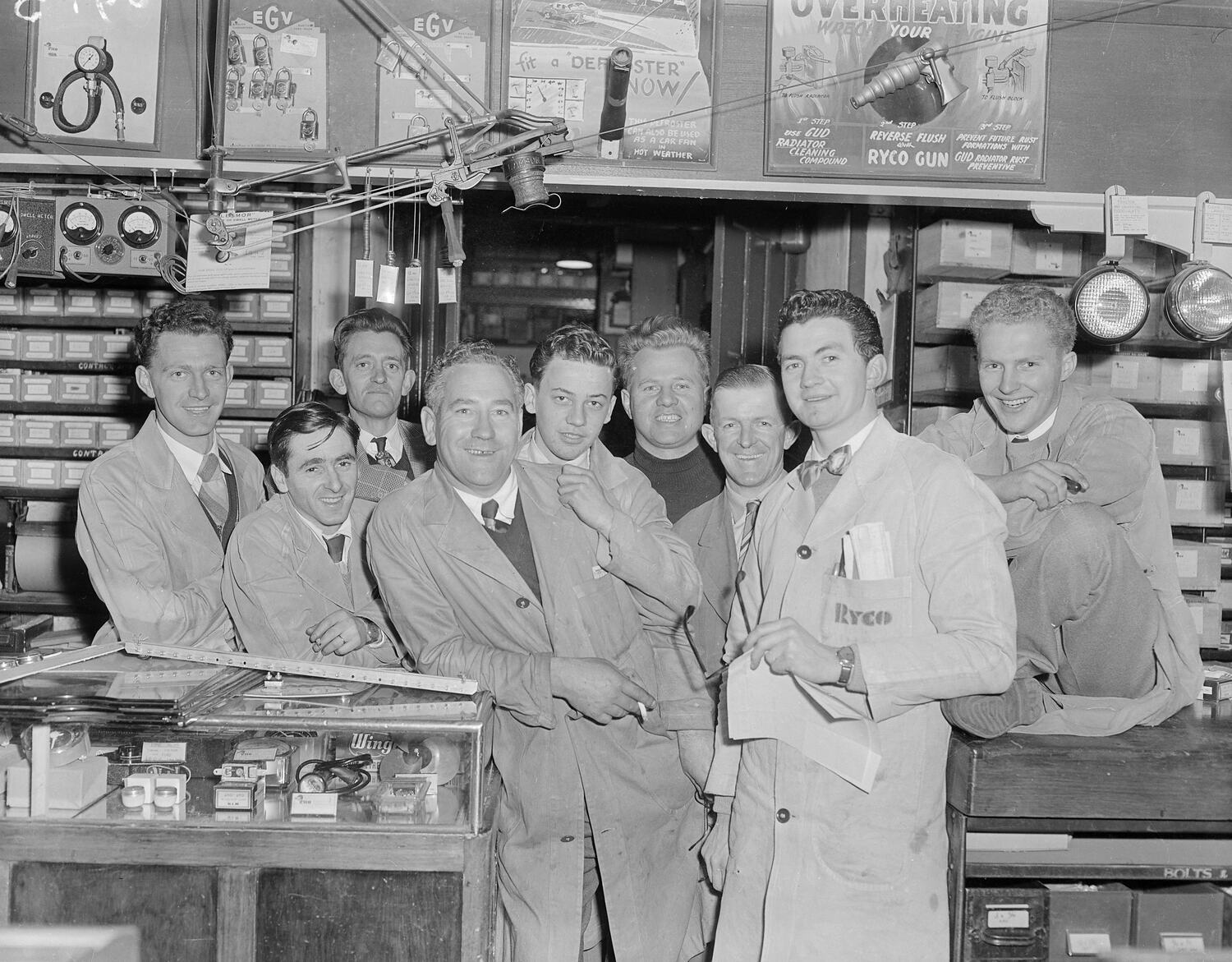 Negative Ryco Hydraulics Pty Ltd, Group Portrait of Staff, Melbourne