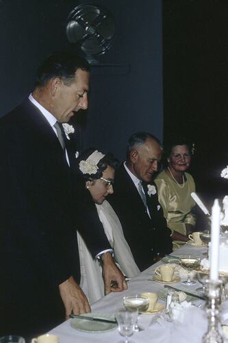 Ian Black & Hope Macpherson at Their Wedding Reception, Victoria, 2 Apr 1965