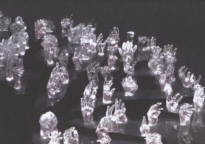 Postcard - Sharon Collins, 'Illuminated by Fire: Flowerdale', Regional Arts Victoria, 2011