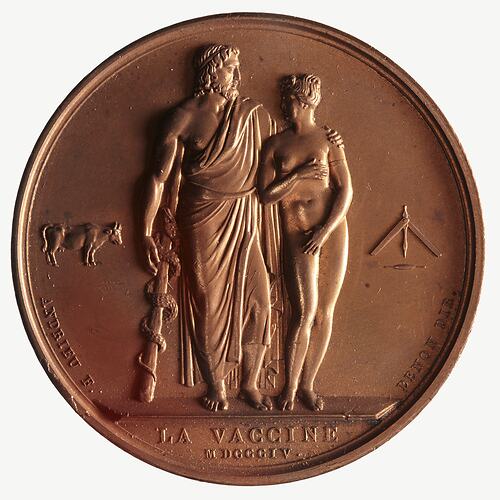 Medal - Vaccination Commemorative, Napoleon Bonaparte (Emperor Napoleon I), France, 1804
