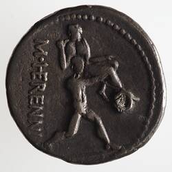 Coin - Denarius, M. HERENNI, Ancient Roman Republic, 108-107 BC