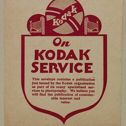 Leaflet - 'On Kodak Service'