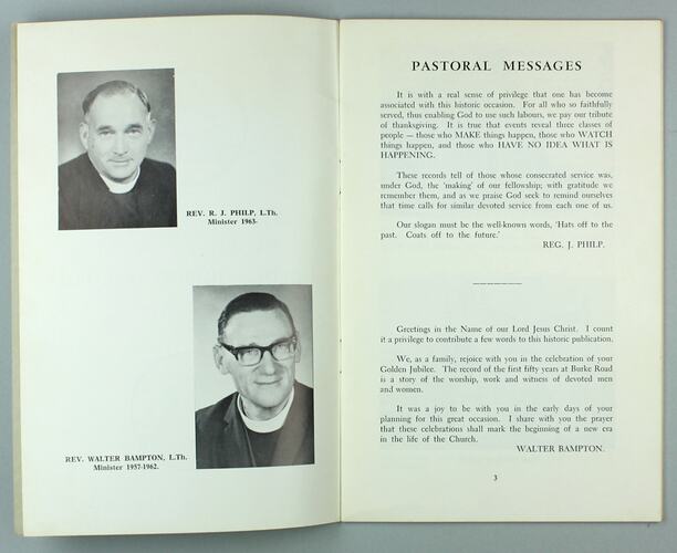 Booklet - 'A Cloud of Witnesses', Methodist Church East Malvern Golden Jubilee1913-1963, Malvern, 1963
