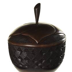 Pot with Lid - Carved Wood