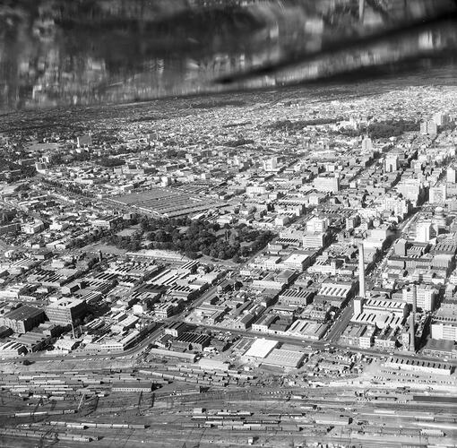 Negative - Aerial View of Melbourne, circa 1965