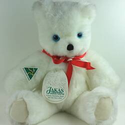 Teddy Bear - Jakas Soft Toys, White, Honeycomb, Melbourne, circa 1998