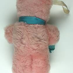 Teddy Bear - Pink with Blue Ribbon