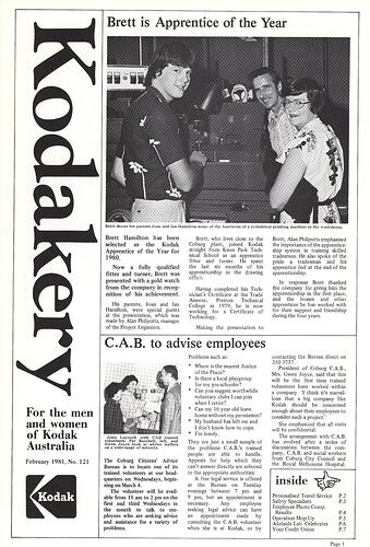 Newsletter - 'Australian Kodakery', No 121, Feb 1981