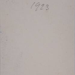 Back of photograph of Wilsons Prom by Walter Baldwin Spencer, 1923