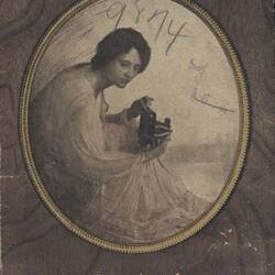 Photo & Negative Folder - Kodak Australasia Ltd, Portrait of Woman with Camera, Australia & New Zealand, circa 1910s