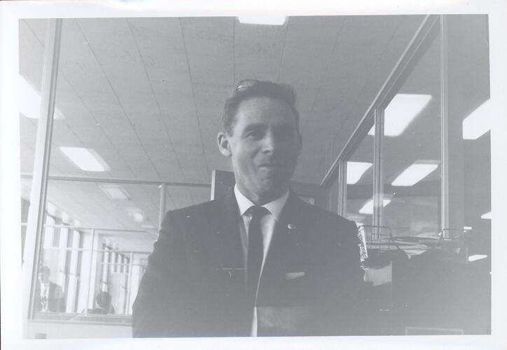 Photograph - Kodak Australasia Pty Ltd, Man in Office, Building 8, Coburg, 1966