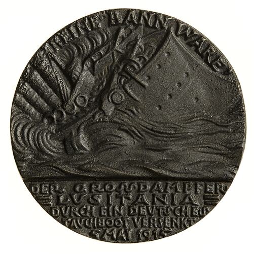Medal Replica - Sinking of RMS Lusitania, Great Britain, 1915