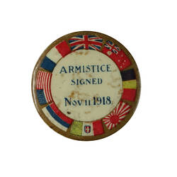 Badge - Armistice Signed, World War I, 11 Nov 1918