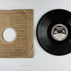 Disc Recording - Edison, Double-Sided, 'Without Thee' & 'A Birthday',1927-1929