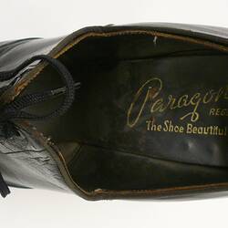 Inscription on sole inside shoe.