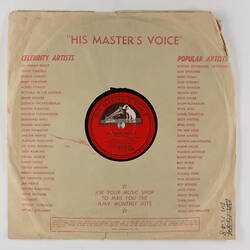 Disc Recording - The Gramophone Co. Ltd., Double-Sided, 'La Donna É Mobile' & 'Recondita Armonia' 1938-56