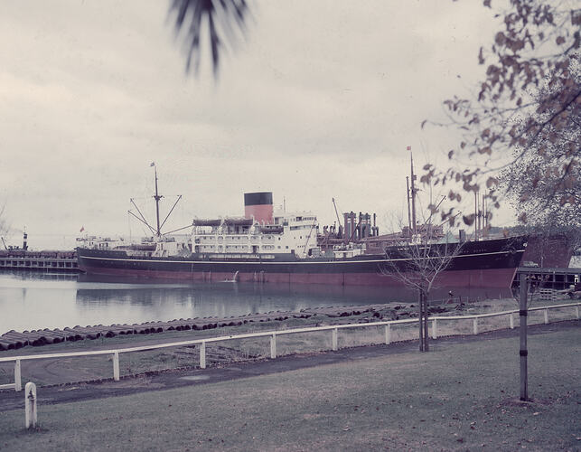Monochrome image of a ship.