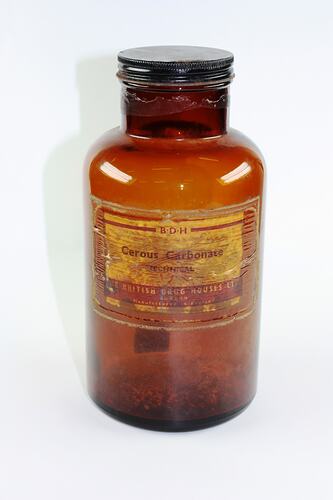 Apothecary Jar - Cerous Carbonate, BDH, circa 1950