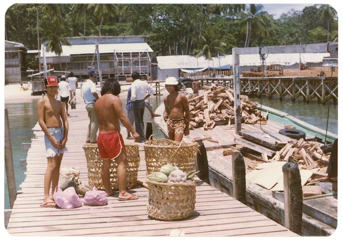 Food Supplies Delivery, Refugee Camp, Pulau Bidong, Malaysia, Apr 1981