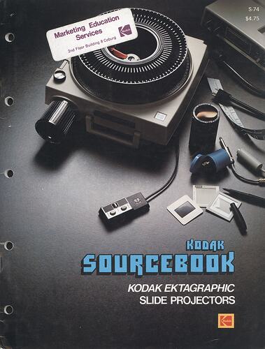 Cover page with photograph of projector on table.