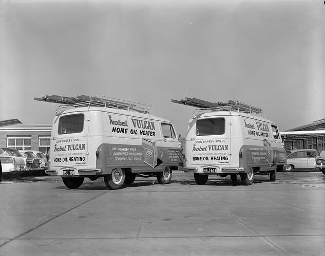 Mobil Corporation, Oil Heater Installation Vehicle Fleet, Victoria, 08 Mar 1963