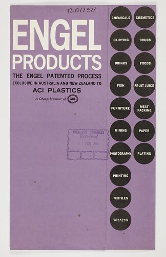 Front cover with illustration and printed text.