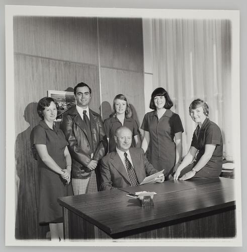 Kodak Australasia Pty Ltd, Ian Yelland & Staff In Office, circa 1970s