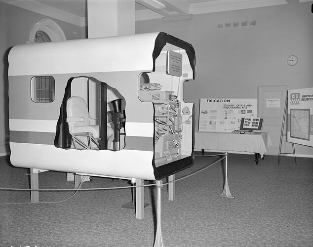 Laser mapping exhibit, Science Museum, Melbourne, 1973