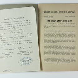Booklet - 'Vaarplichtbesluit', London, 19 Mar 1942