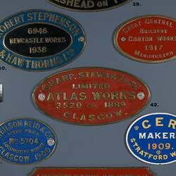 Locomotive Builders Plate - Andrew Barclay Sons & Co., Kilmarnock, Scotland, 1890