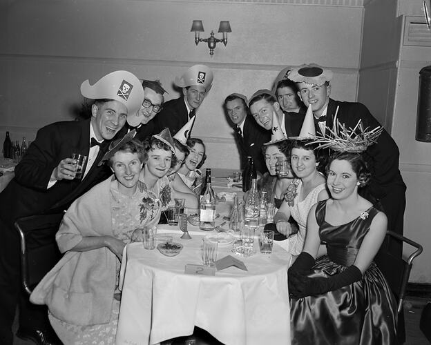 Men and Women at Dining Tables, Melbourne, Victoria, Sep 1958