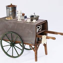 Street cart coffee stall model.