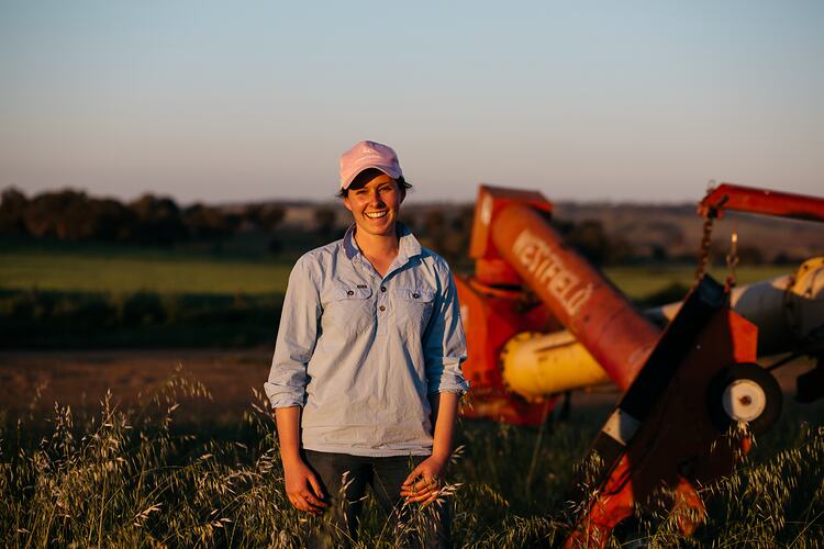 Farmer Marlee Langfield, Wallaringa Farm, Cowra, NSW, 22 Oct 2018