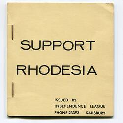 Cinderella Stamps - 'Support', Southern Rhodesia, circa 1965