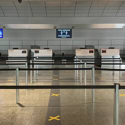 Empty Check-in Desks, Melbourne Airport, Tullamarine, 6 May 2020