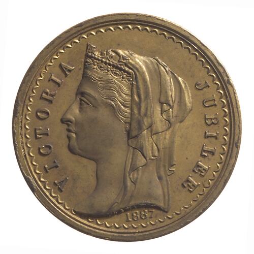 Medal - Golden Jubilee of Queen Victoria, Eaglehawk, Victoria, Australia, 1887